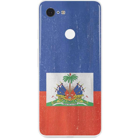 Haiti Flag Distressed Google Pixel 3 Skin